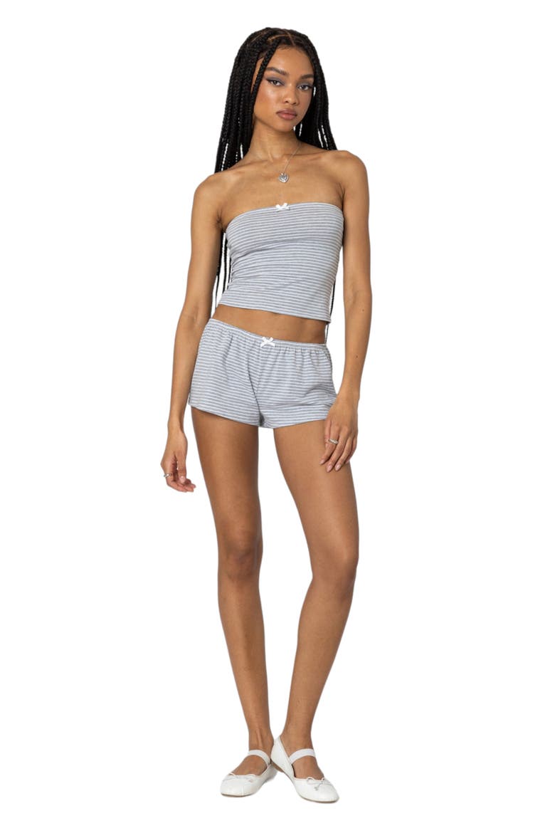 Astor Stripe Shorts, Alternate, color, GRAY-AND-WHITE