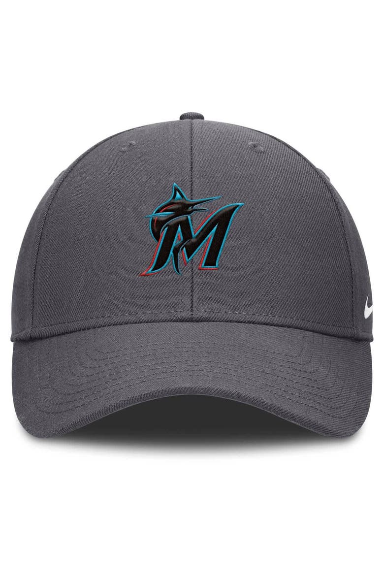 Men's Nike  Gray Miami Marlins Club Performance Adjustable Hat, Alternate, color, Gray
