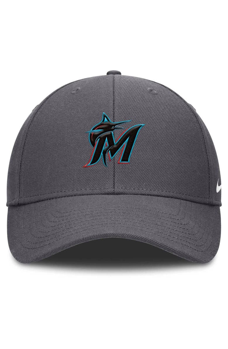 Nike Men's Nike Gray Miami Marlins Club Performance Adjustable Hat, Alternate, color, Gray