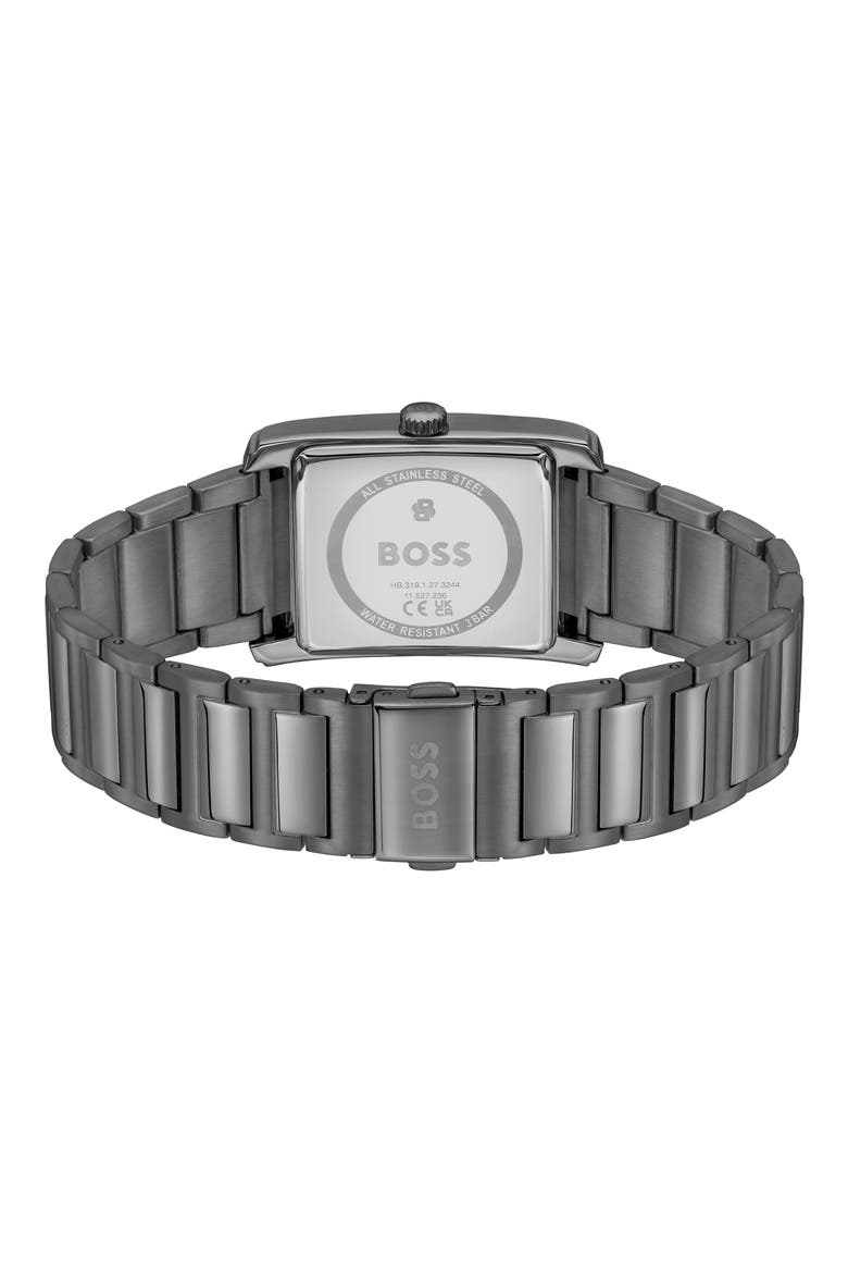 Principle Dress Multifunction Tank Bracelet Watch, 30.5mm x 42mm, Alternate, color, GREY