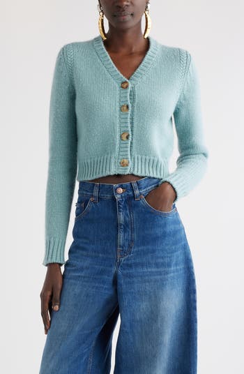 Chloé Crop Cashmere & Cotton Cardigan | Nordstrom display picture 1
