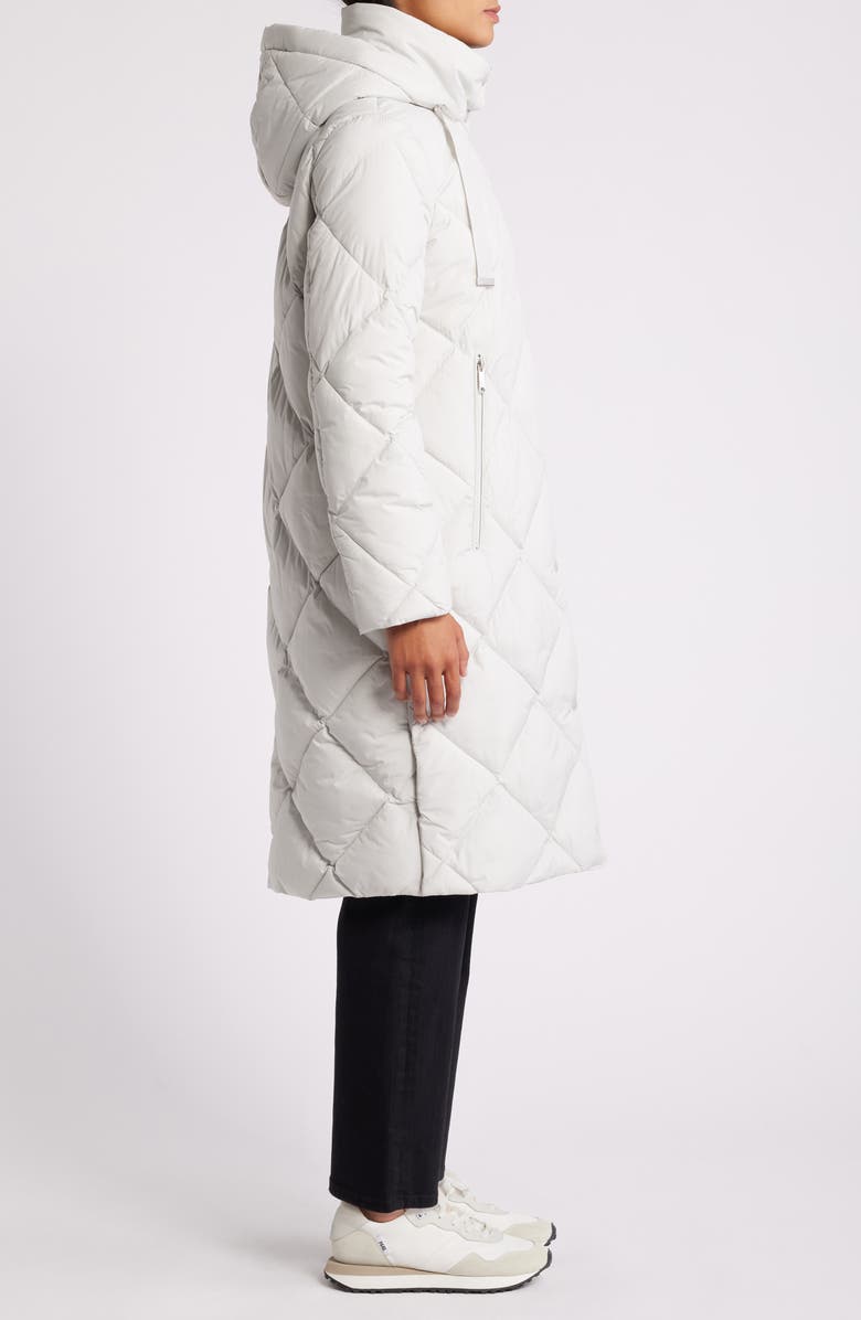 Sam Edelman Hooded Quilted Coat, Alternate, color, Soft Silve