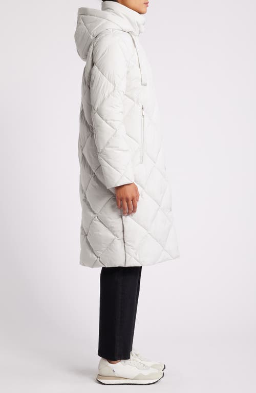 Sam Edelman Hooded Quilted Coat In White
