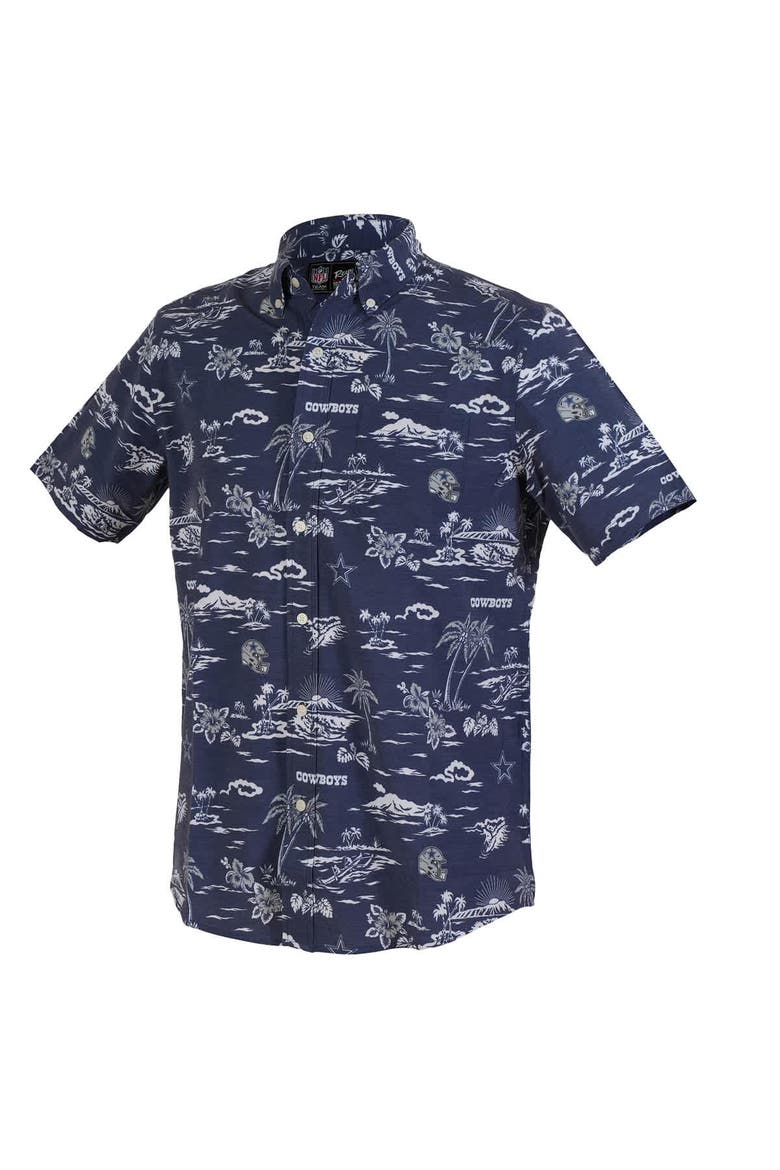 Men's Reyn Spooner Navy Dallas Cowboys Kekai Performance Button-Down Shirt, Alternate, color, Navy