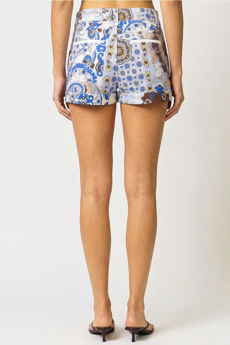 Inez Paisley Belted Short, Alternate, color, BLUE MULTI