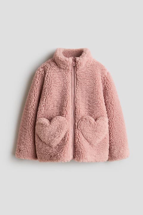 Heart-pocket Teddy Fleece Jacket