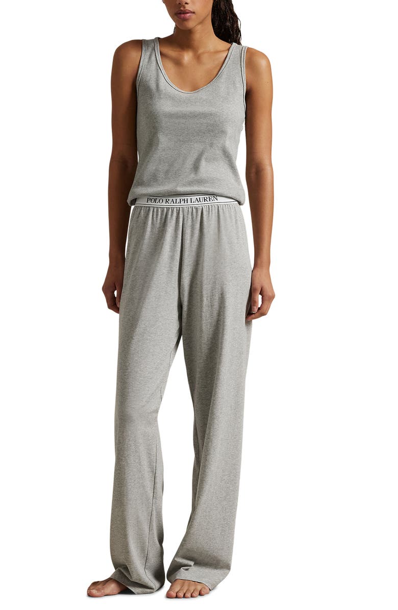 Polo Ralph Lauren Cotton Blend Jersey Pajama Pants, Alternate, color, Heather Grey