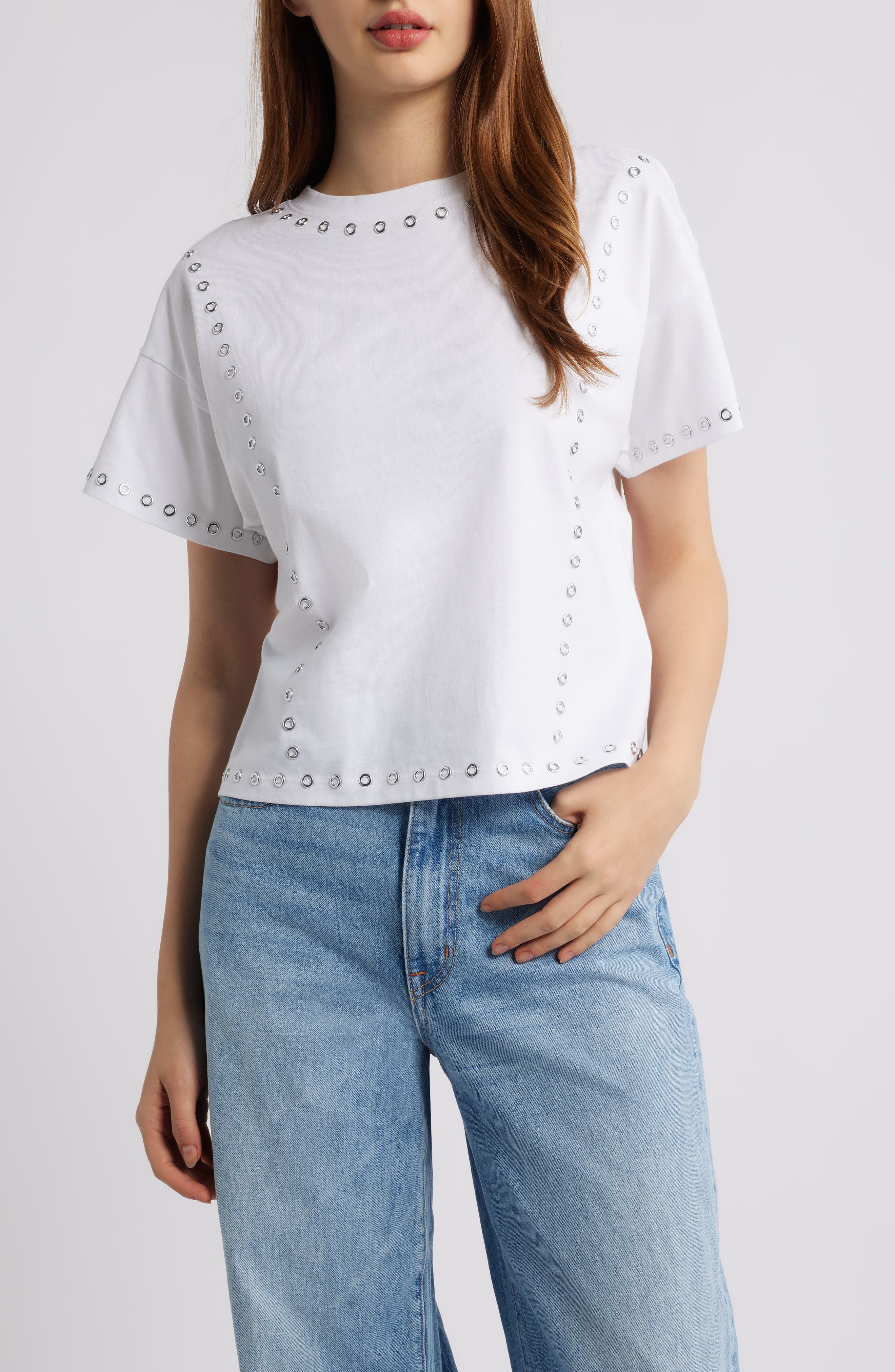 rag & bone Kelly Grommet Boxy T-Shirt