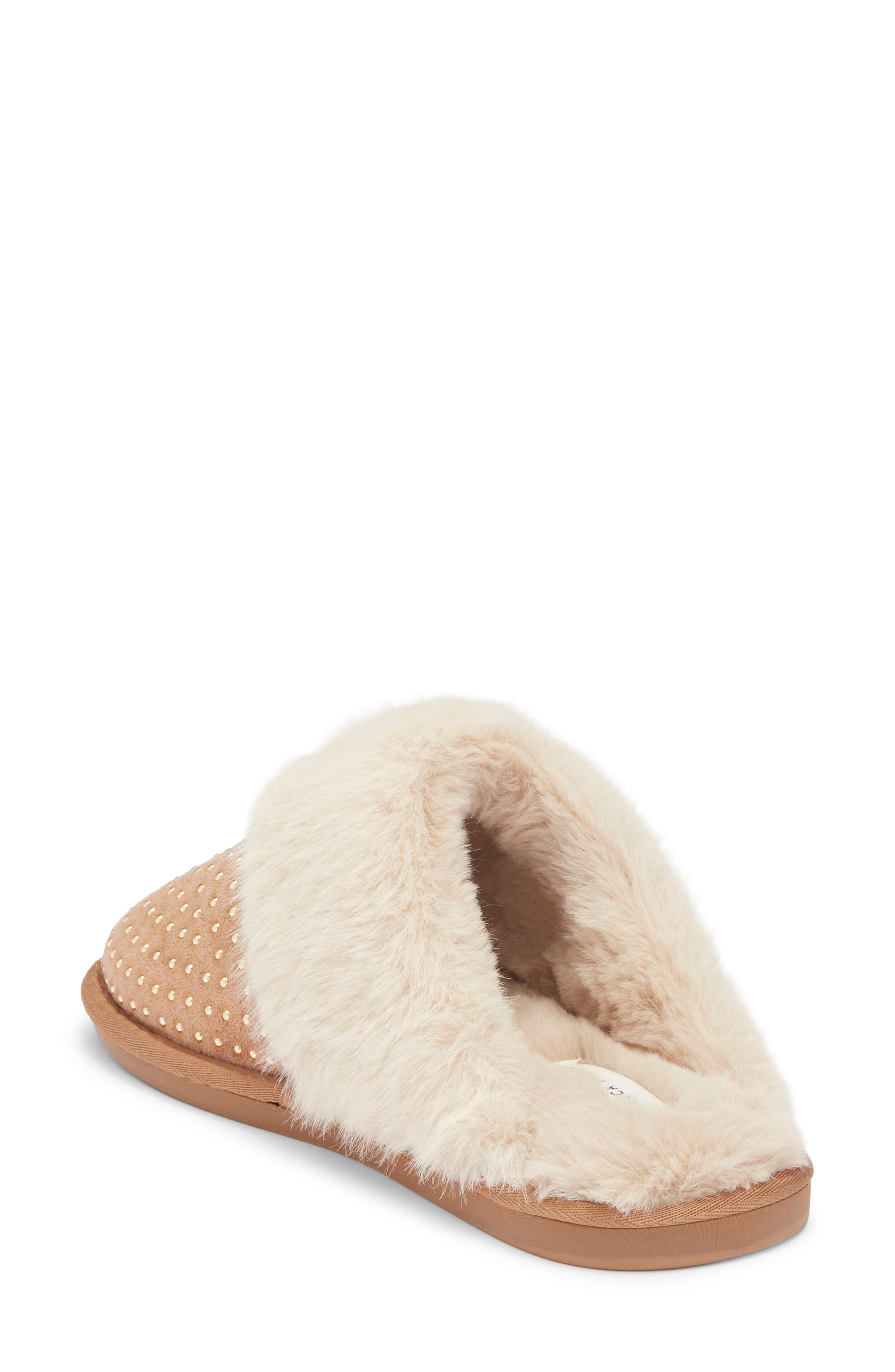 Rebecca Minkoff Marni Faux Fur Lined Scuff Slipper, Alternate, color, Tan