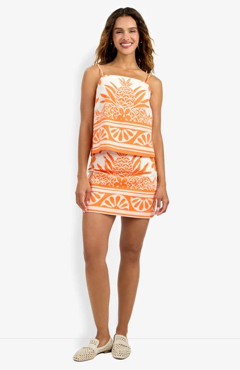 High Rise Rico Tropical Print Skirt