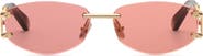 PHILIPP PLEIN Rimless Oval Metal Sunglasses Men