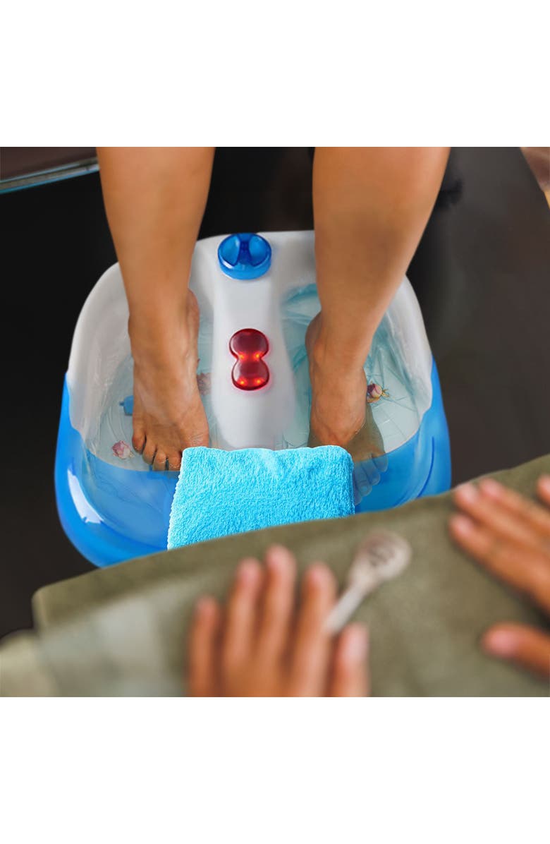 PURSONIC Electric Heated Poncho Shawl & Heated Vibrating Foot Spa Set, Alternate, color, Multicolor