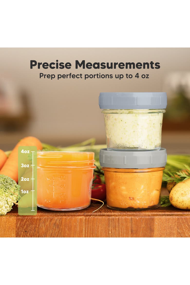 6-Pack Prep Jars Food Glass Containers, Alternate, color, Slate