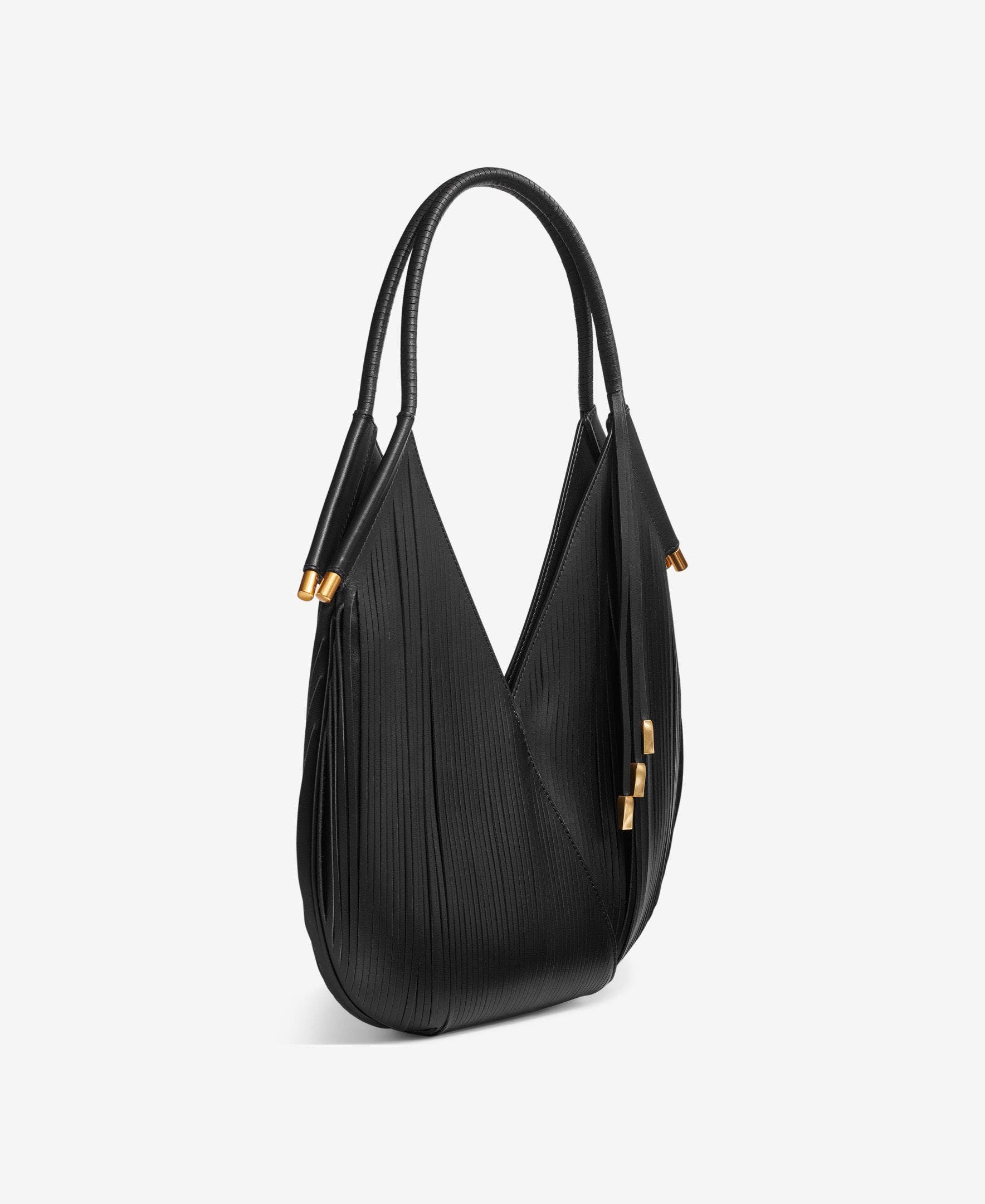 Donna Karan New York Baldwin Lasercut Mini Shoulder, Alternate, color, Black/Gold