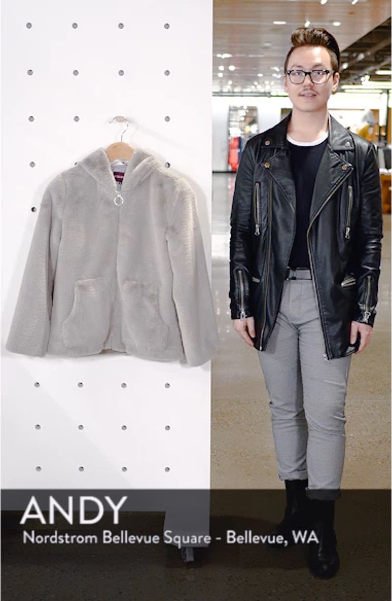 Faux Fur O-Ring Jacket, sales video thumbnail