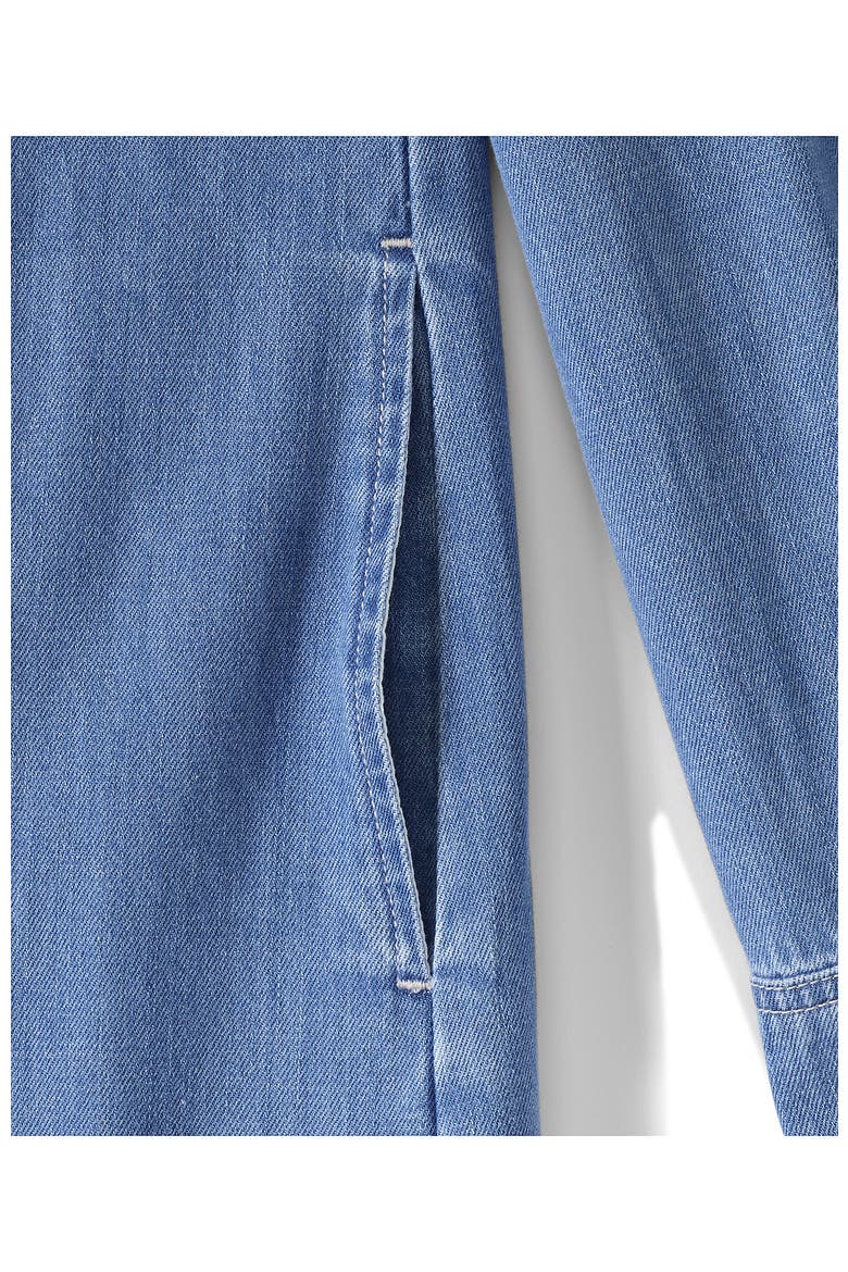 Light Weight Denim Popover At the Knee Dress, Alternate, color, Spring Blue Wash
