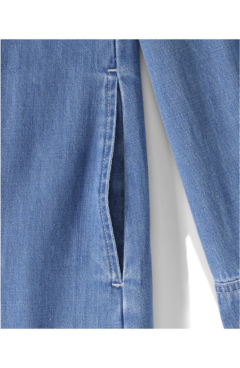 Lands' End Plus Size Light Weight Denim Popover At the Knee Dress, Alternate, color, Spring Blue Wash