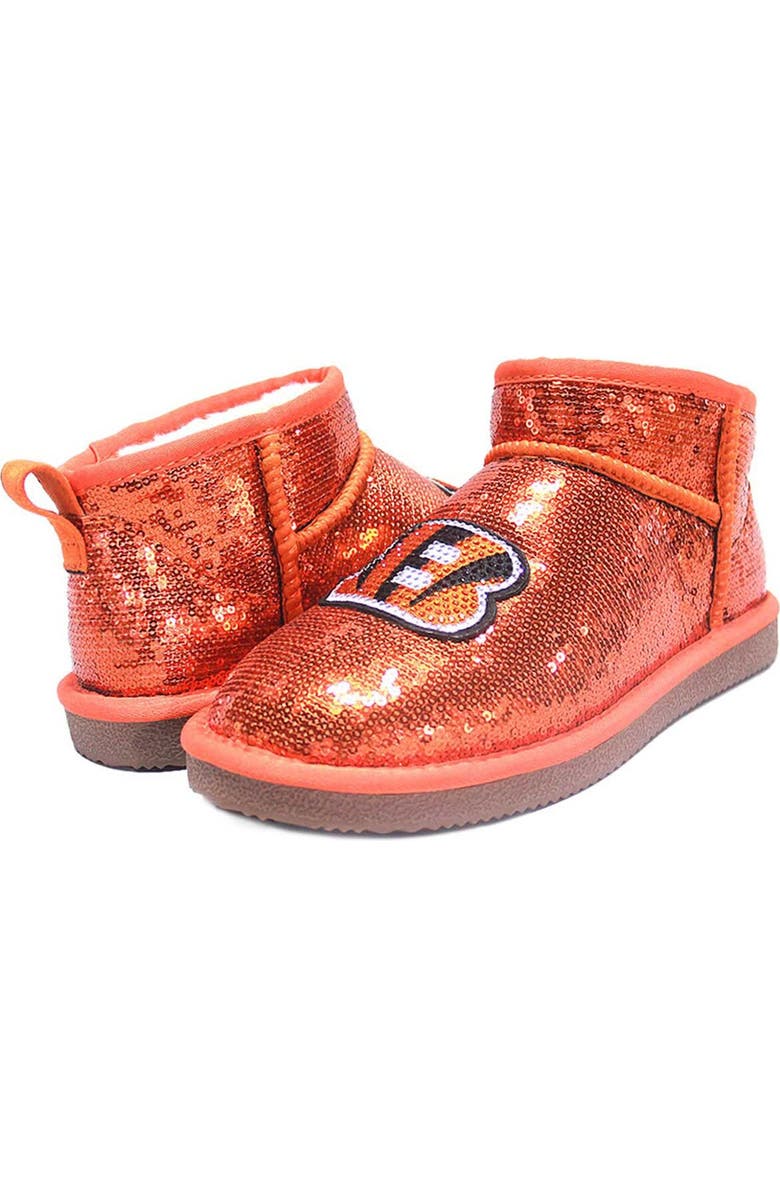 CUCE Women's Cuce Orange Cincinnati Bengals Sequin Ankle Boots, Alternate, color,