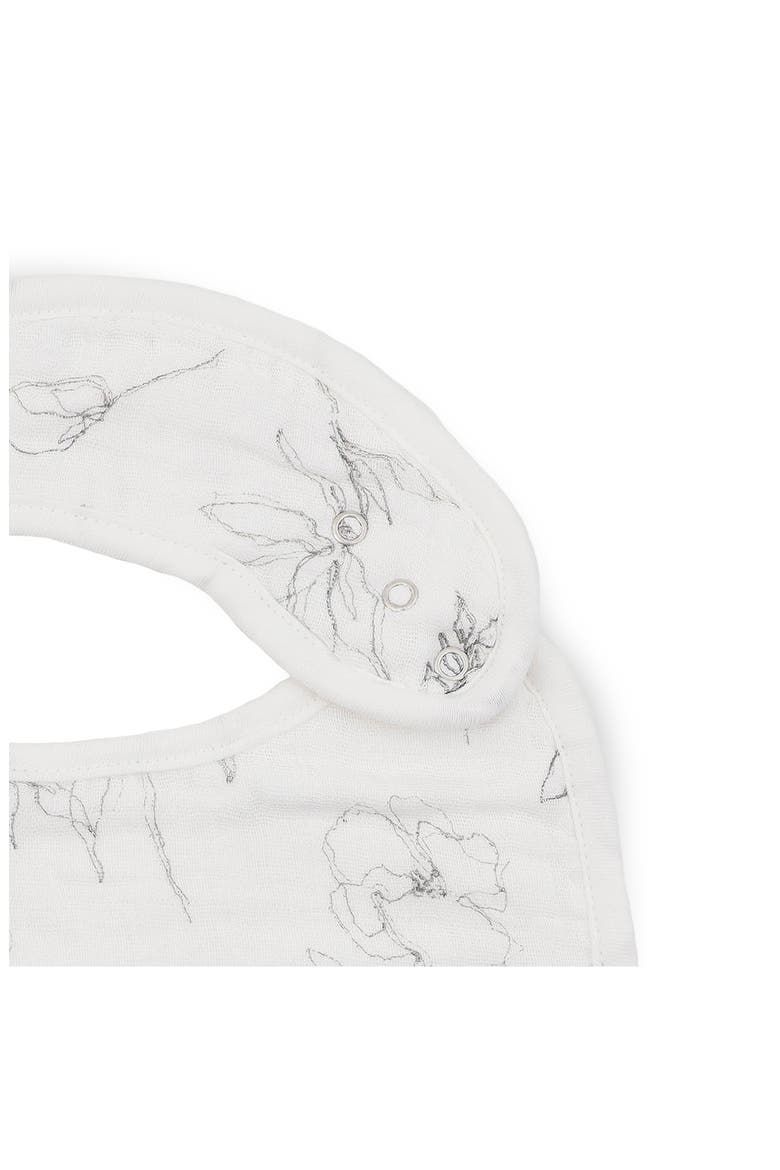 3-Pack Organic Cotton Muslin Bibs, Alternate, color, WATERCOLOR FLORET