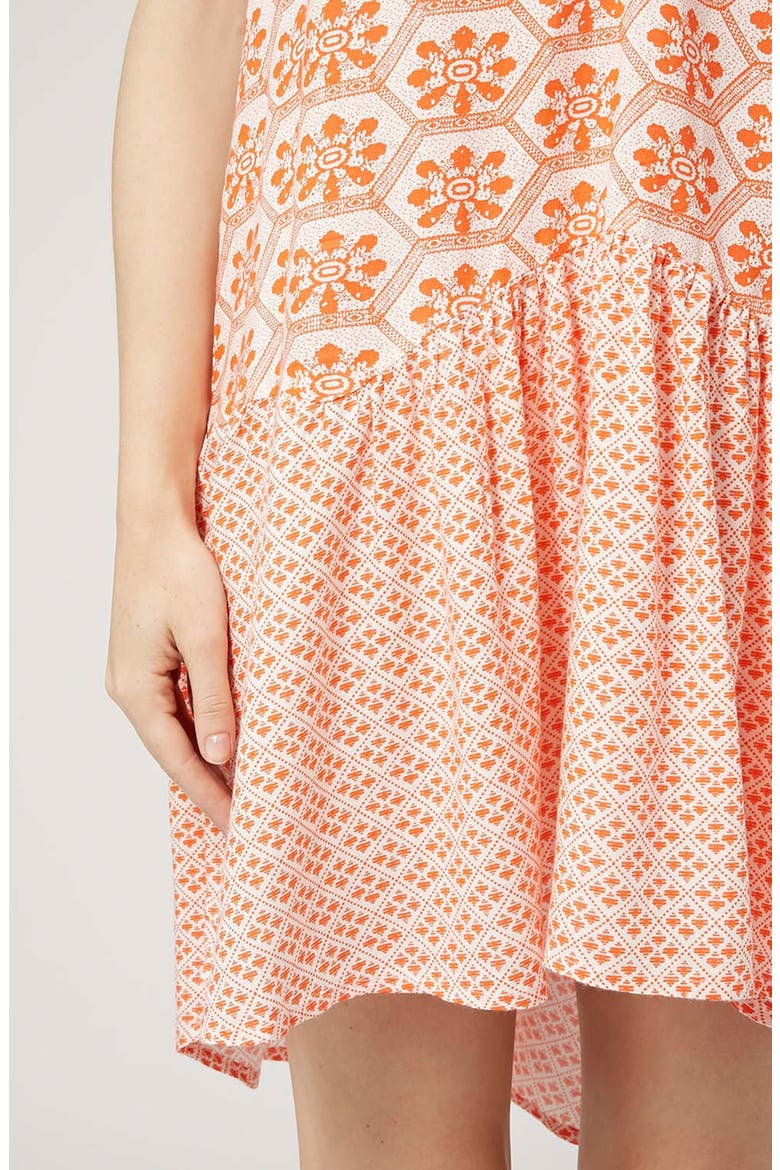 Tile Print Sundress, Alternate, color, CORAL MULTI