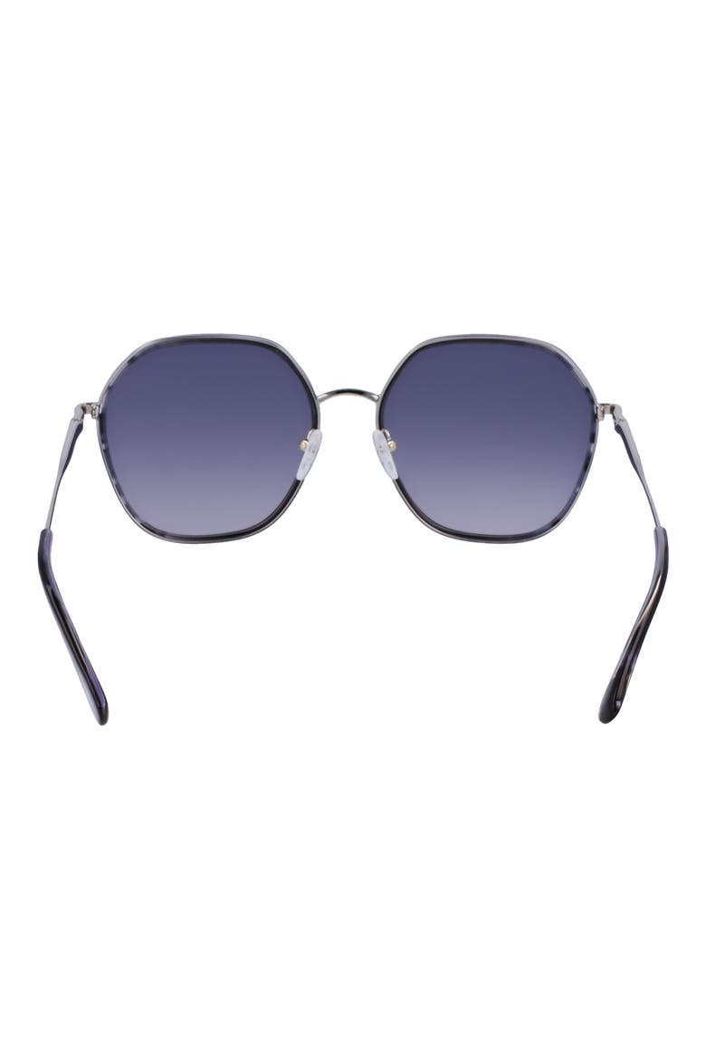 Roseau 58mm Gradient Rectangular Sunglasses, Alternate, color, SILVER/BLACK CAMOU