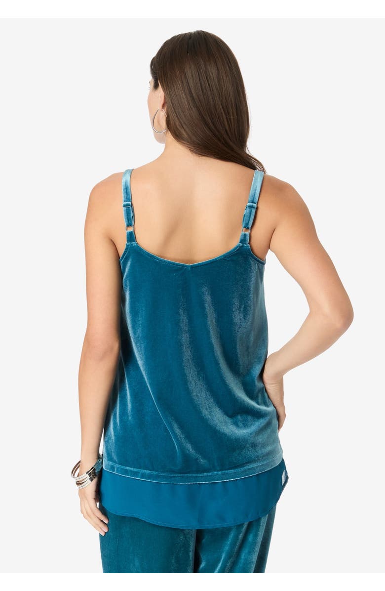 Roaman's Velour Cami, Alternate, color, Almond Brown