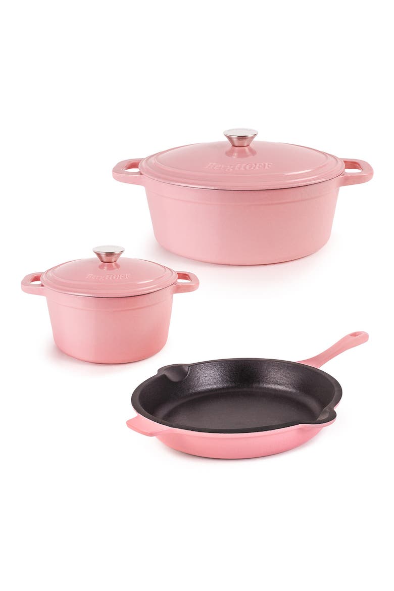 Neo 5-Piece Cast Iron Set, Main, color, PINK