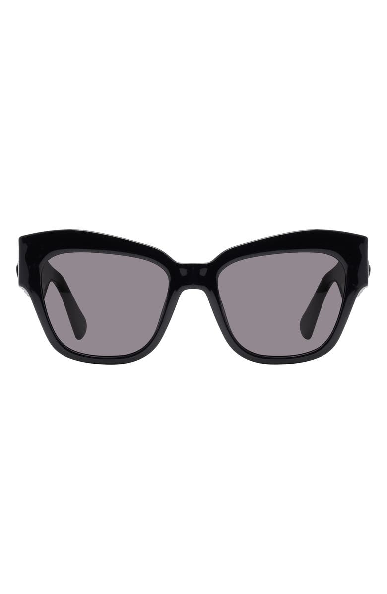 Kurt Geiger London 53mm Cat Eye Sunglasses, Main, color, Black/ Smoke