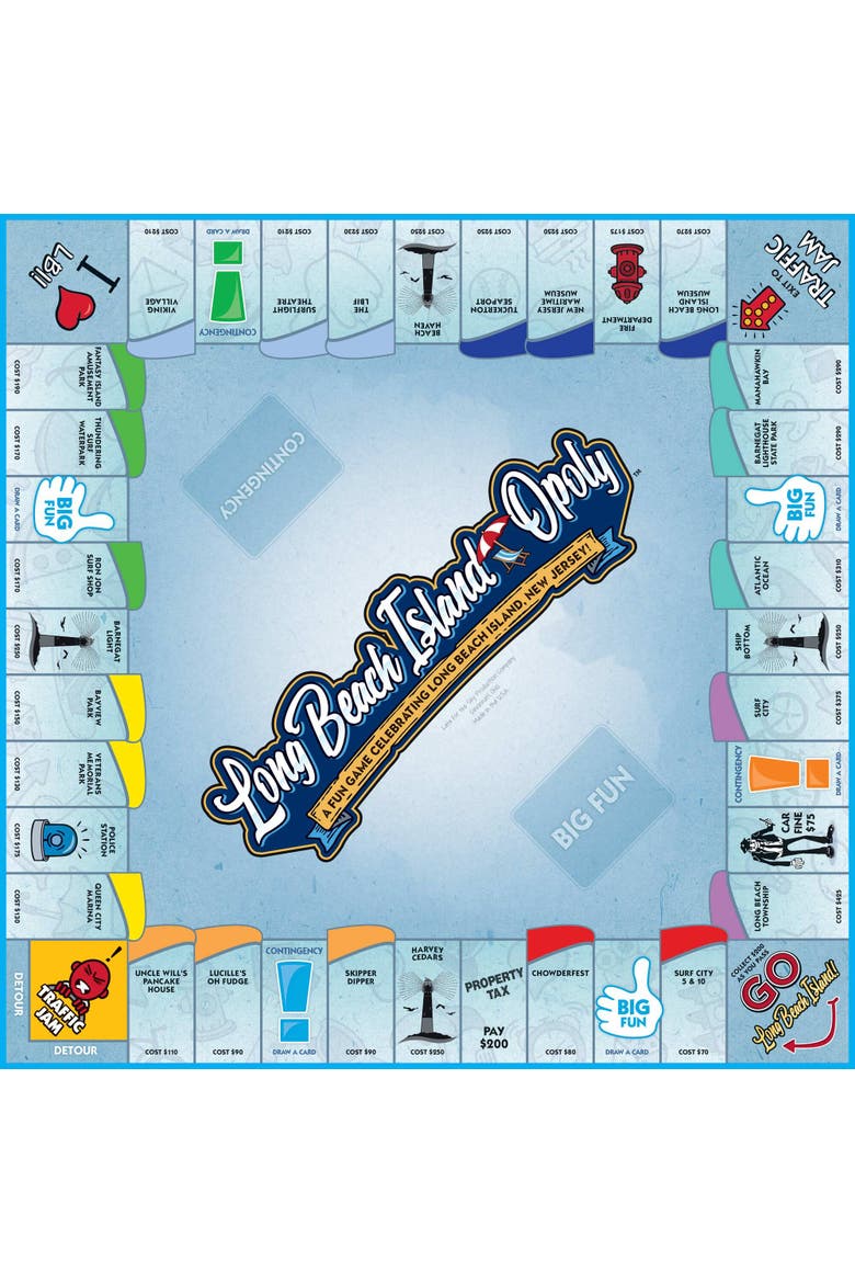 Long Beach Island Opoly Board Game, Alternate, color, Multicolored