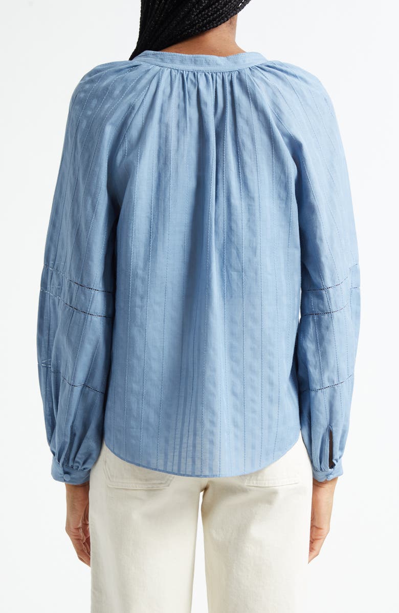 Veronica Beard Ailani Top, Alternate, color, Blue River