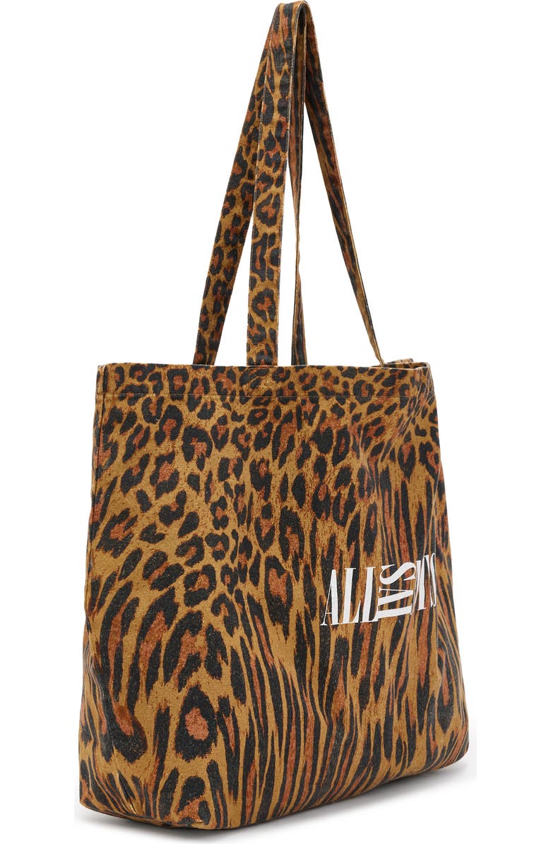 AllSaints Oppose Distorted Cotton Tote Bag, Alternate, color,