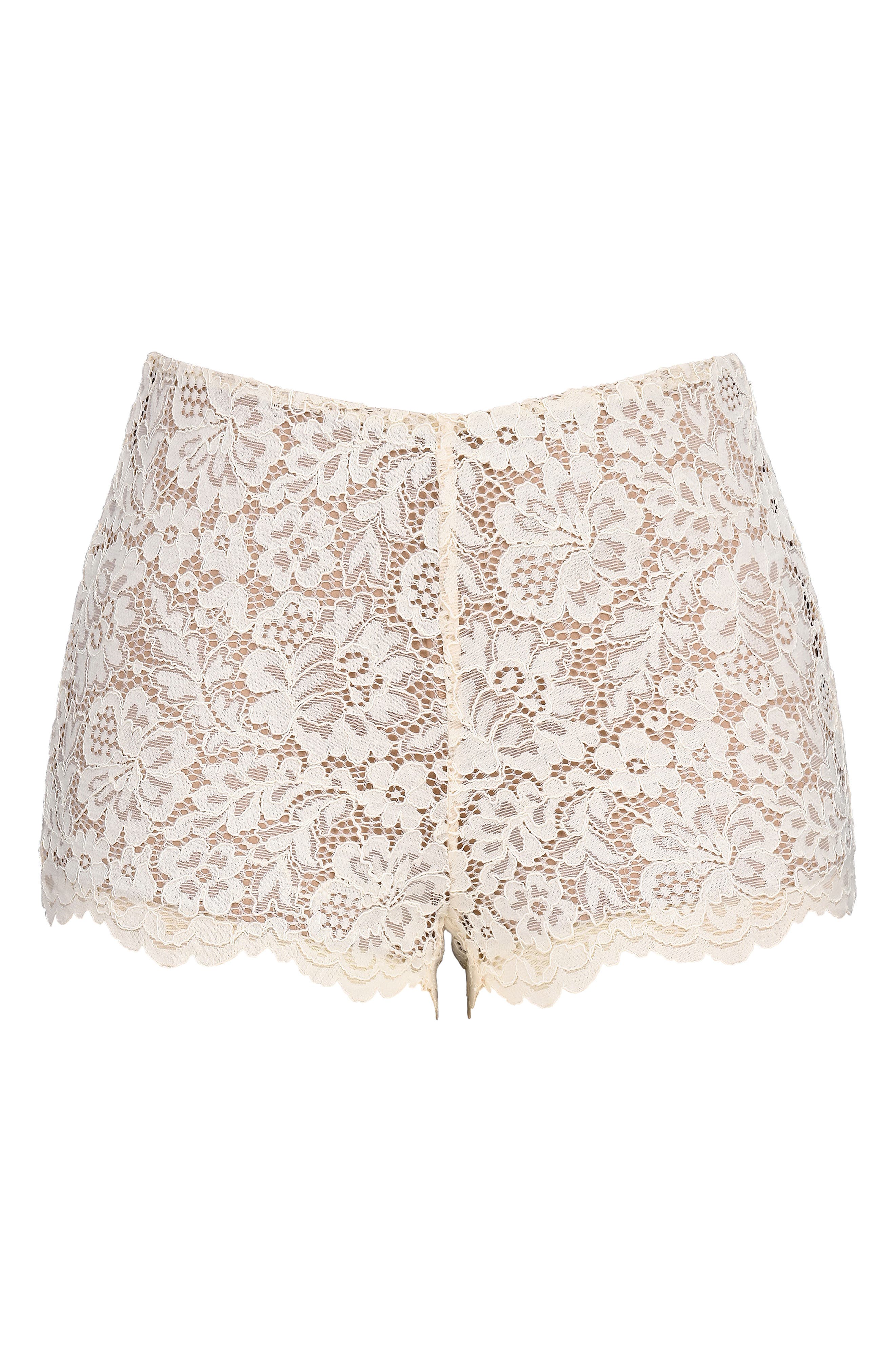 Margot Vintage Corded Lace Micro Shorts (Women) | Nordstrom