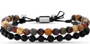 NORDSTROM RACK Double Cord Stone Bead Slider Bracelet