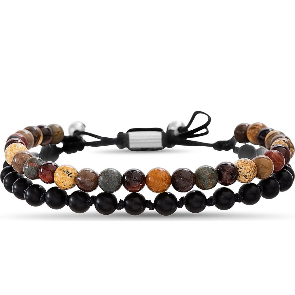 Nordstrom Rack Double Cord Stone Bead Slider Bracelet