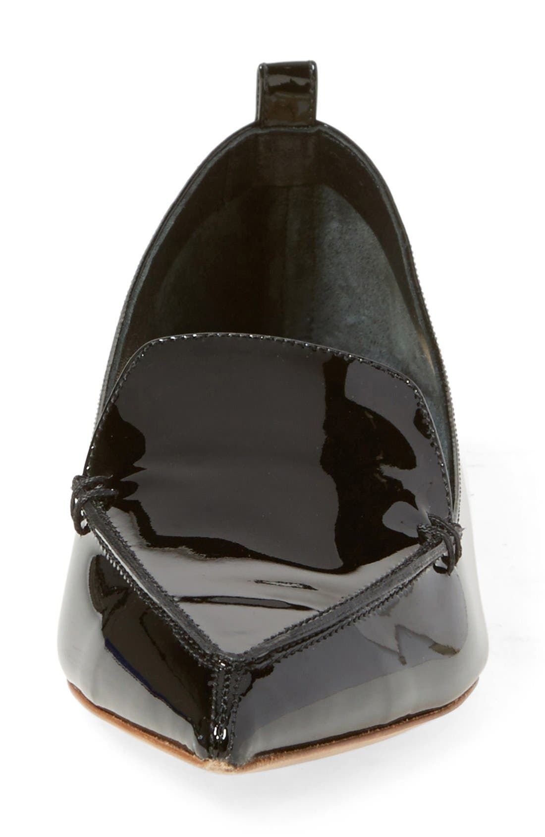 'Beya' Flat, Alternate, color, BLACK PATENT