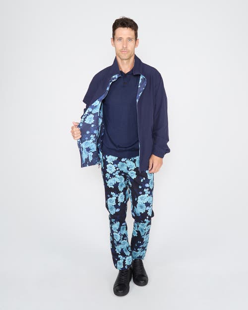 Lords Of Harlech Pascali Reversible Performance Jacket Serios Floral In Blue
