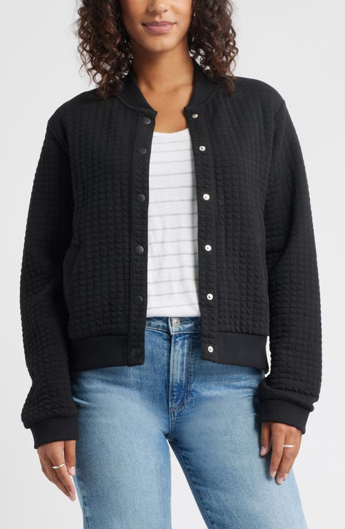 Caslonr Caslon(r) Quilted Cotton Bomber Jacket In Black