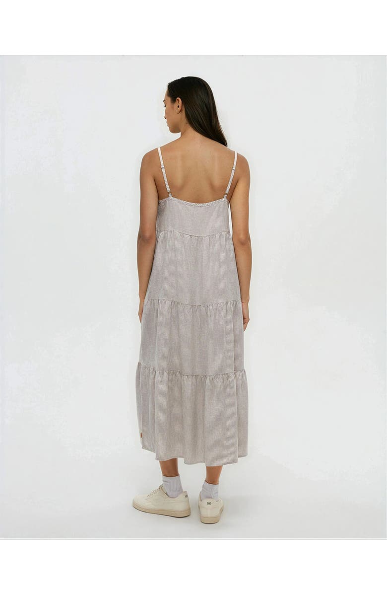 tentree Hopewell Dress, Alternate, color, Clay/Railroad Stripe