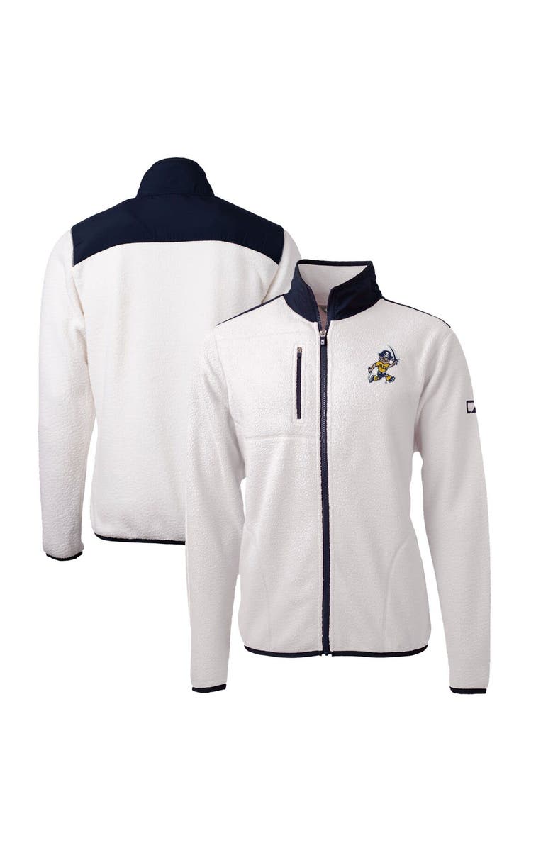Cutter & Buck Men's Cutter & Buck Oatmeal ETSU Buccaneers Big & Tall Cascade Eco Sherpa Fleece Full-Zip Jacket, Main, color,