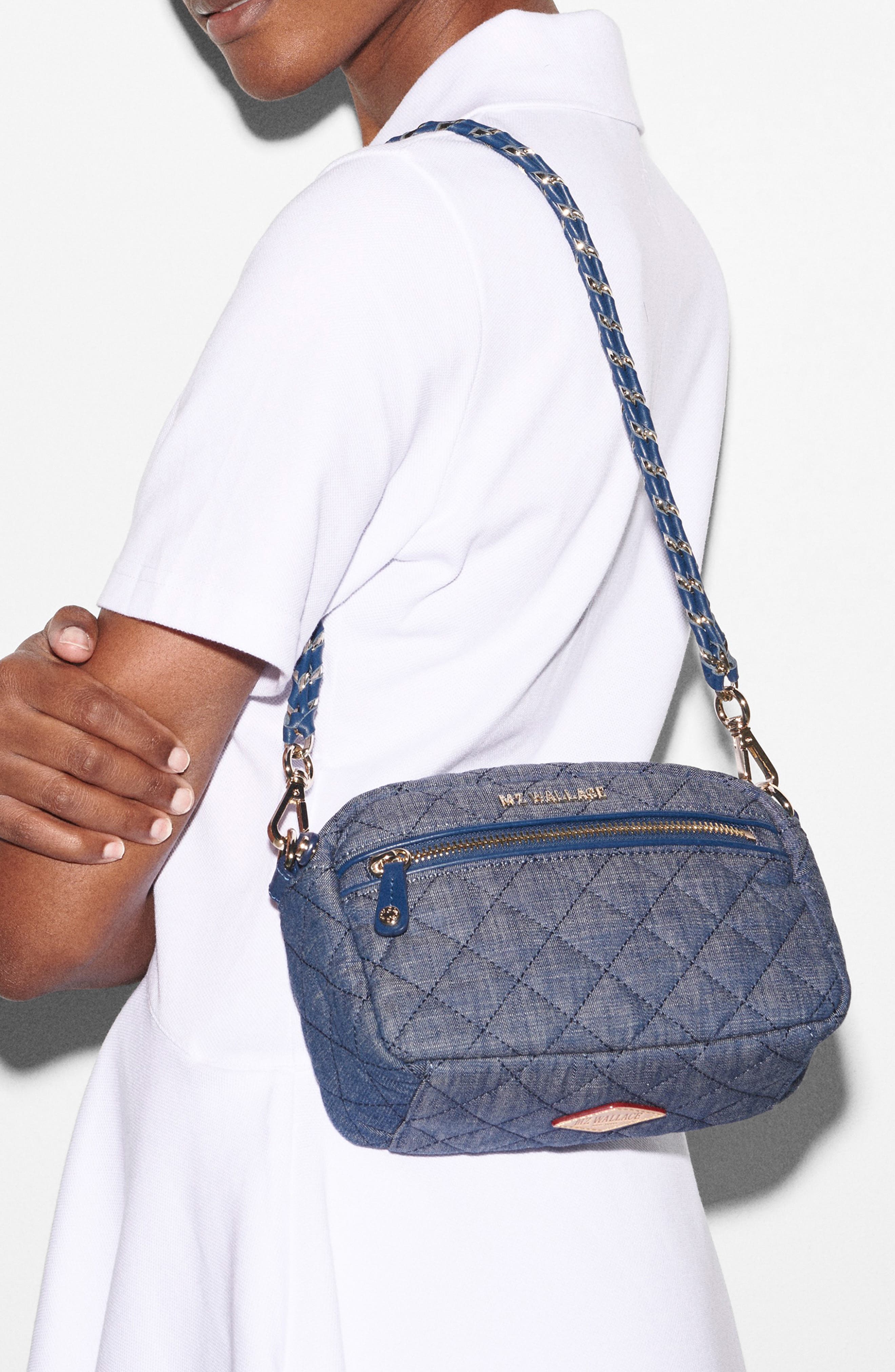 Mini Crosby Quilted Denim Crossbody Bag, Alternate, color, DENIM