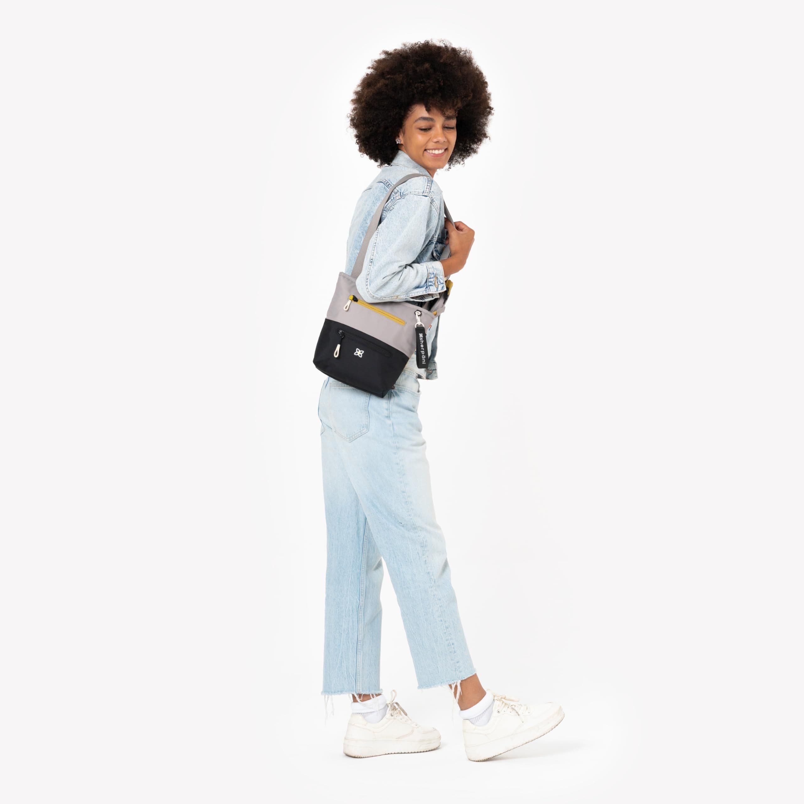 Sherpani Sadie Nylon Crossbody Bag RFID Protection and Removable Coin Purse, Alternate, color, Wasabi Stone