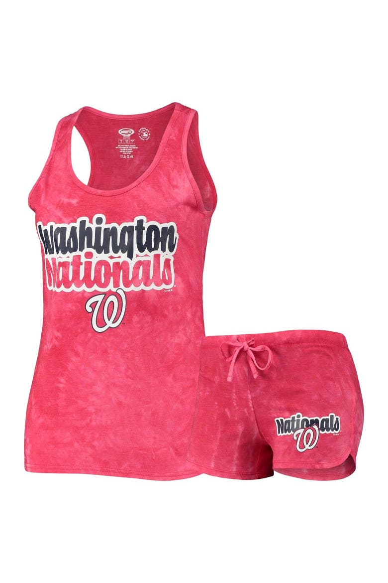 Women's Concepts Sport Red Washington Nationals Billboard Racerback Tank Top & Shorts Set, Main, color, Red
