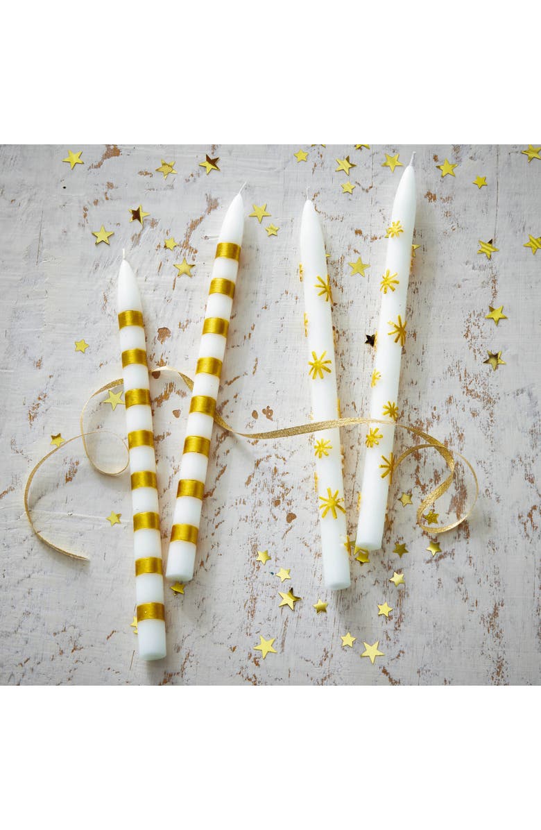 tag Starlight Gold Taper Candles Set of 2 Christmas Decor, Alternate, color, Gold