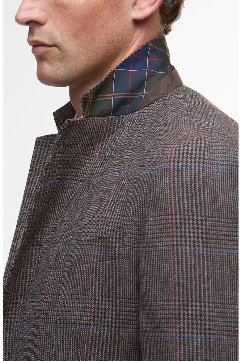Maxfield Brown Country Check Wool Blend Sport Coat, Alternate, color, BROWN