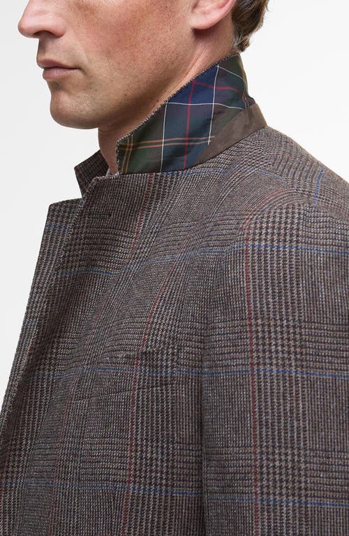 Barbour Maxfield Brown Country Check Wool Blend Sport Coat In Brown