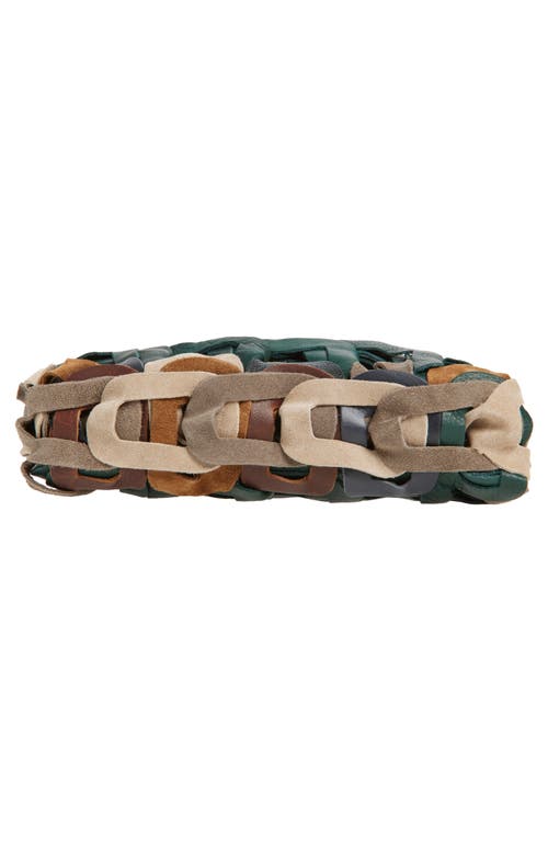 Sc103 Links Leather Shoulder Bag In Green