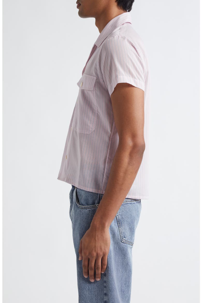 Stripe Camp Shirt, Alternate, color, PINK STRIPE 3069