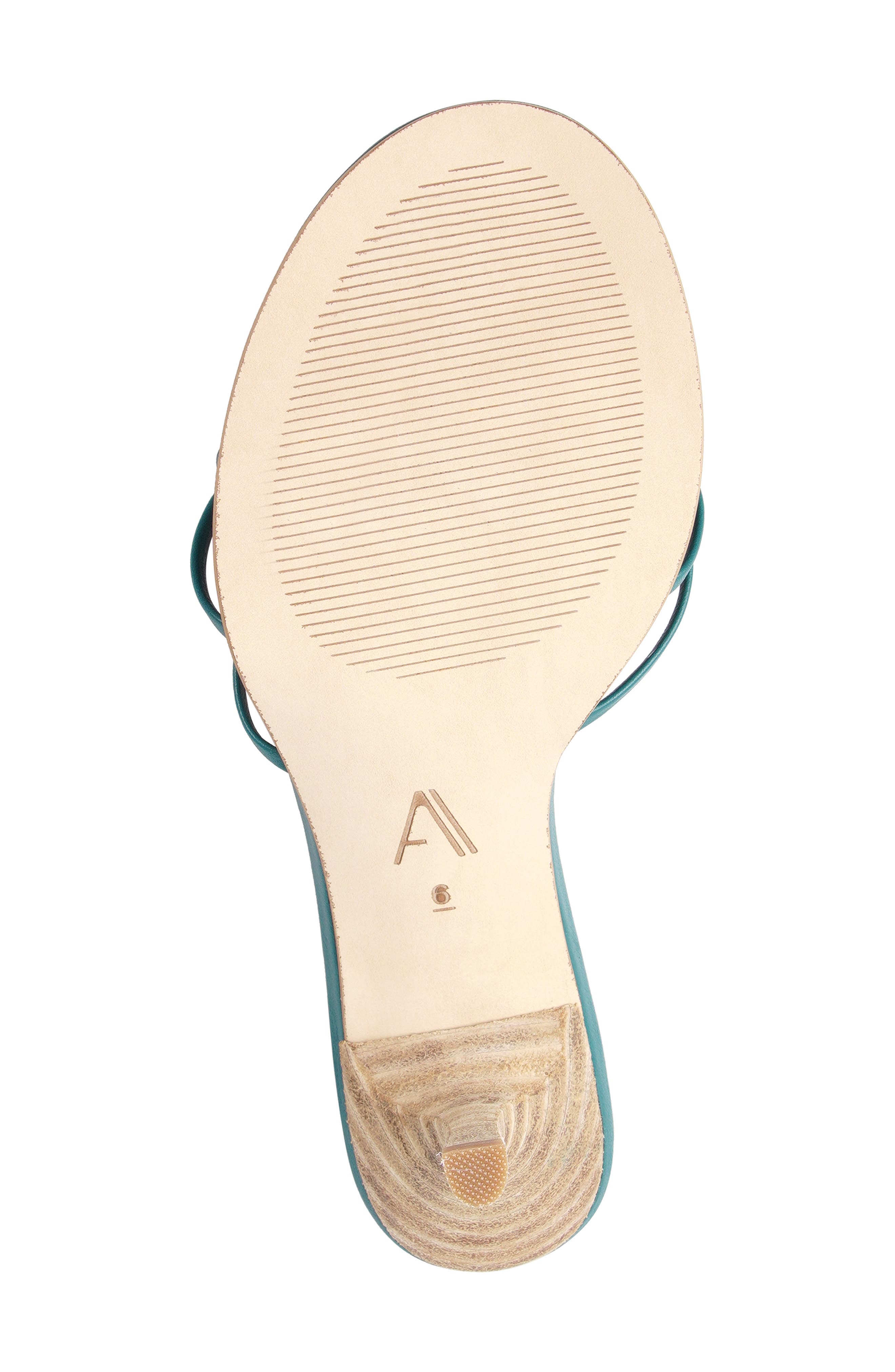 Lingerr Leather Kitten Heel Sandal, Alternate, color, TEAL LEATHER
