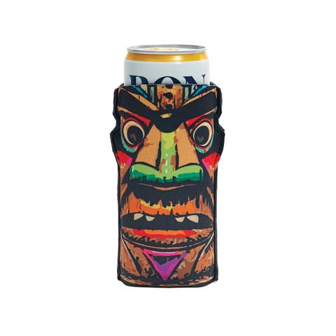 Tiki Pole Skinny Can Drink Insulation Sleeve 12oz
