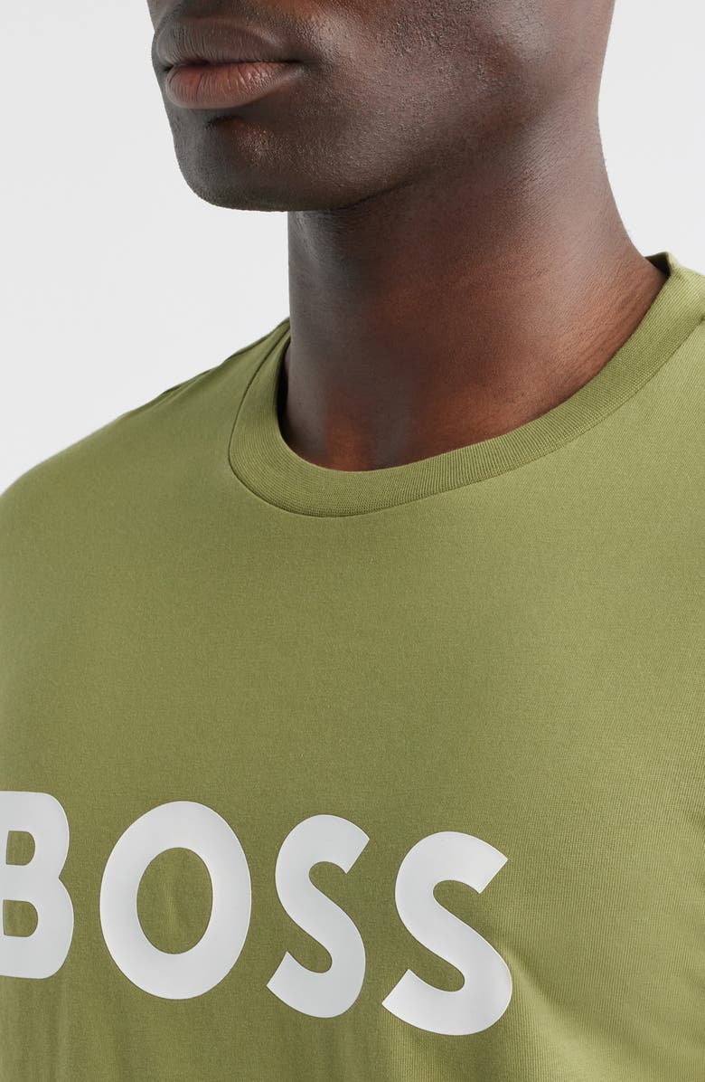 BOSS Tiburt Logo Graphic T-Shirt, Alternate, color, Medium Green
